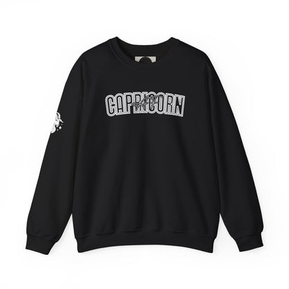 Capricorn Sweatshirt: Zodiac Crewneck with Sleeve Detail