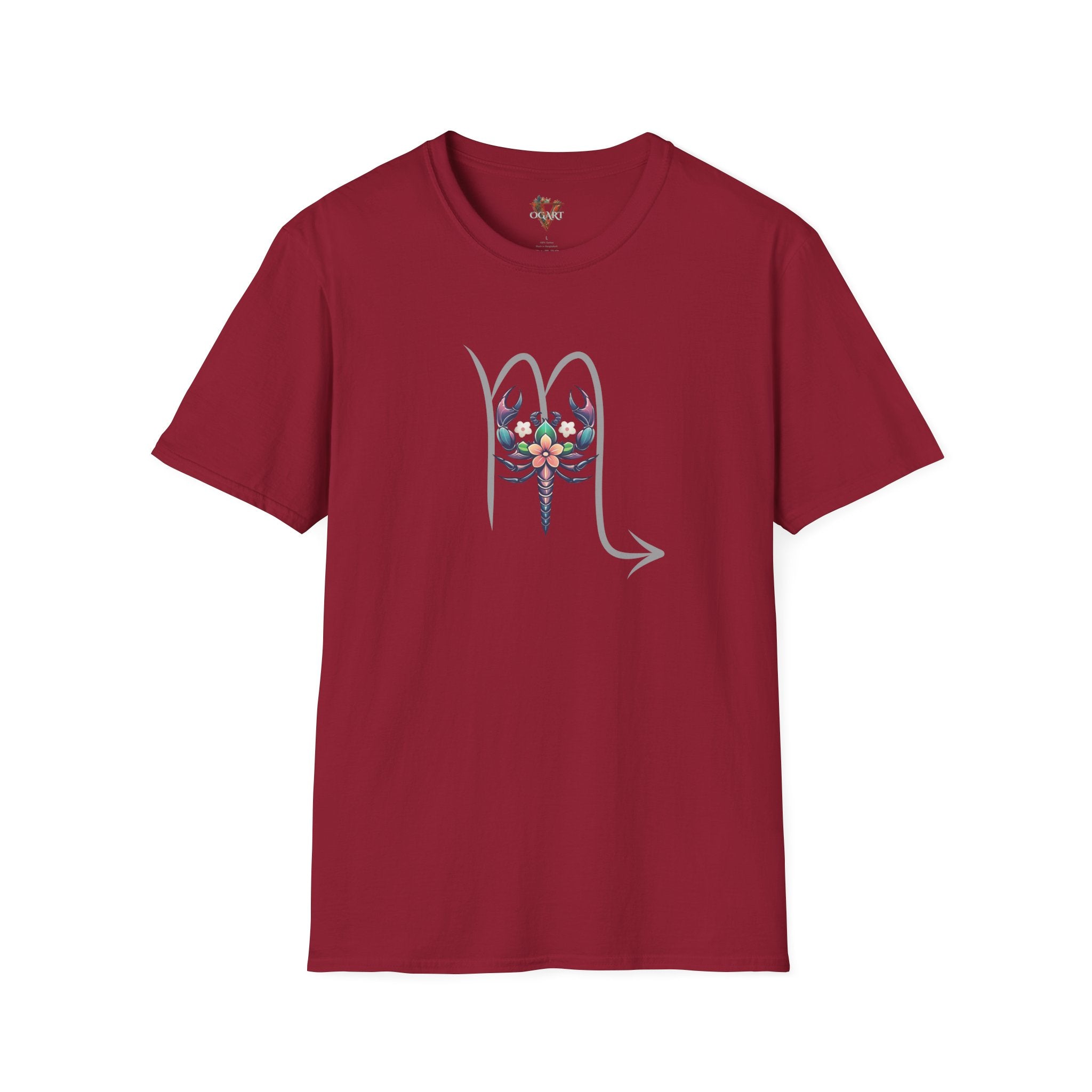 Scorpio Floral Emblem T-Shirt – Zodiac Scorpion Design