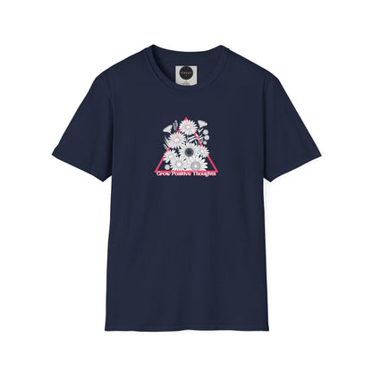 Grow Positive Thoughts T-Shirt: Motivational Floral Tee