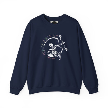 Sagittarius Zodiac Sweatshirt: No Plan Just Vibes