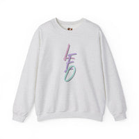 Leo Zodiac Pastel Lettering Sweatshirt – Cozy Astrology-Inspired