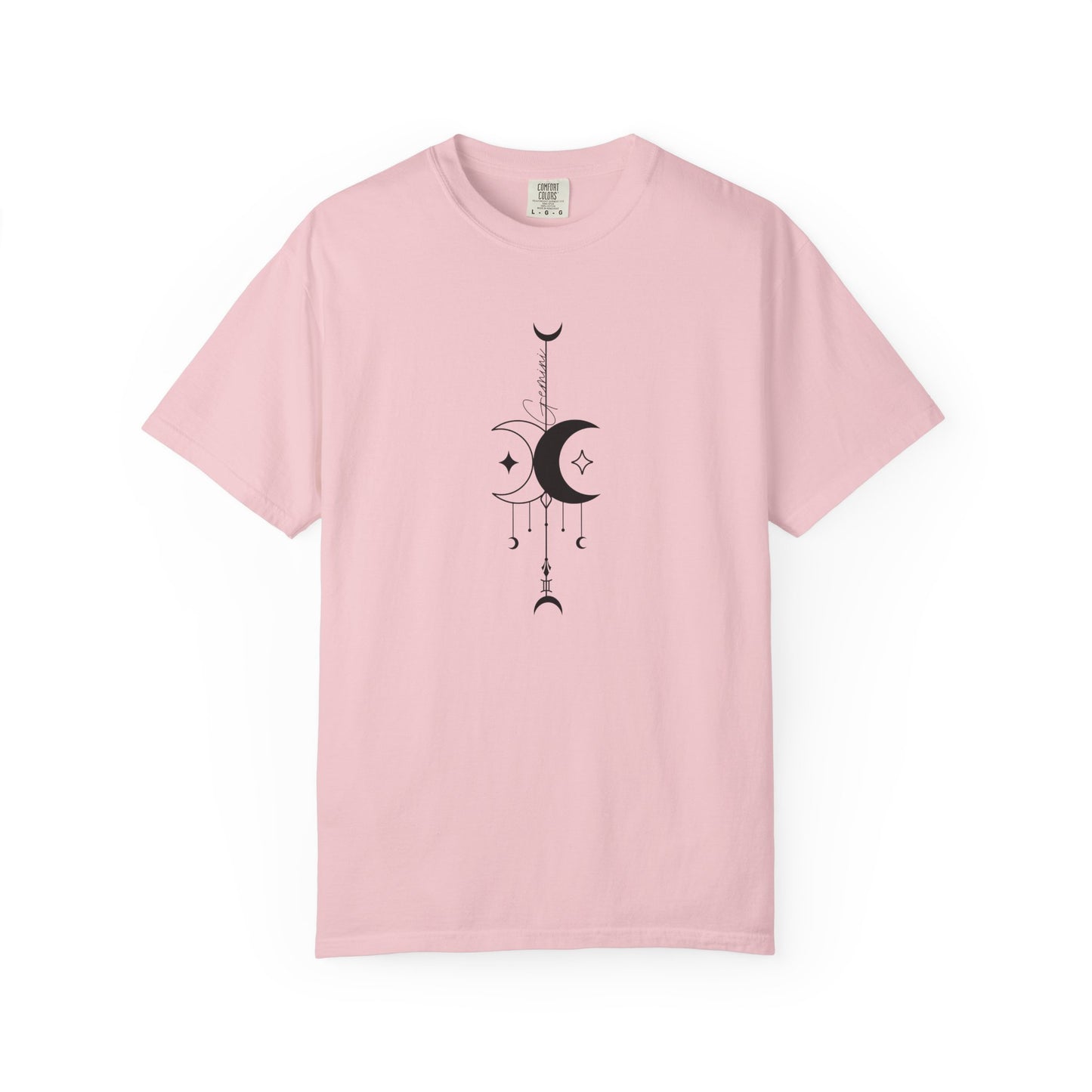 Gemini Celestial T-Shirt: Twin Moon Comfort Colors Tee