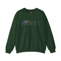 Pisces Zodiac Sweatshirt – Classic Blue & Beige Crewneck