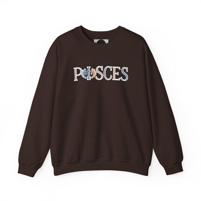 Pisces Zodiac Sweatshirt: Two Fish Astrology Crewneck