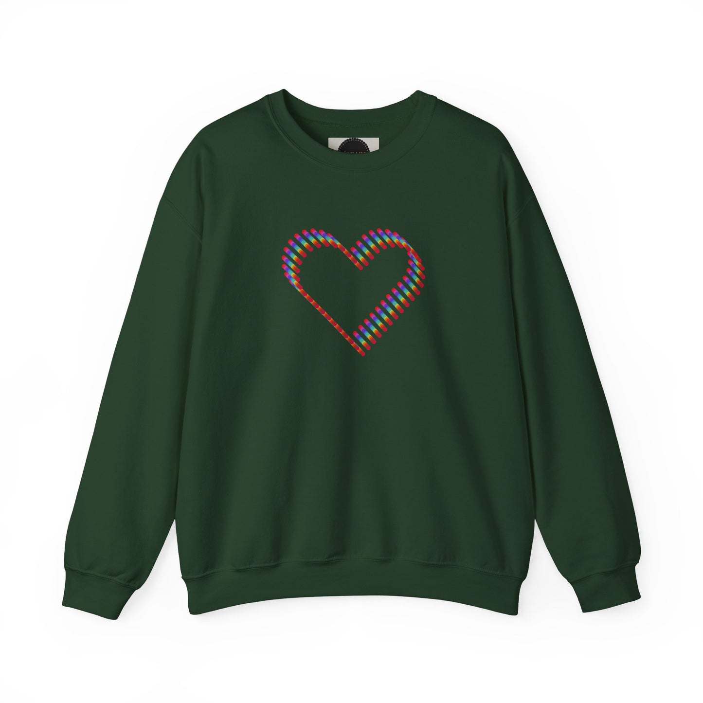 Rainbow Heart Sweatshirt: Autumn Pride Crewneck