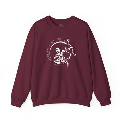 Sagittarius Zodiac Sweatshirt: No Plan Just Vibes