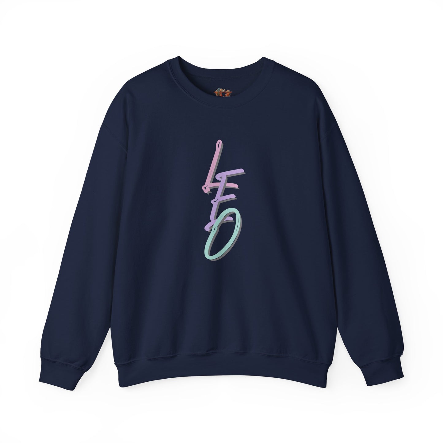 Leo Zodiac Sweatshirt: Pastel Lettering, Astrology Horoscope Shirt