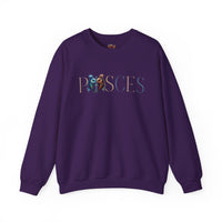 Pisces Zodiac Sweatshirt – Classic Blue & Beige Crewneck