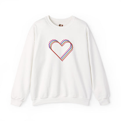 Rainbow Heart Sweatshirt: Autumn Pride Crewneck