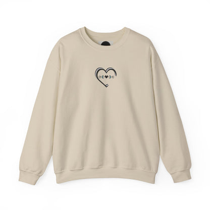 3D Moon Phase Heart Sweatshirt: Celestial Shirt