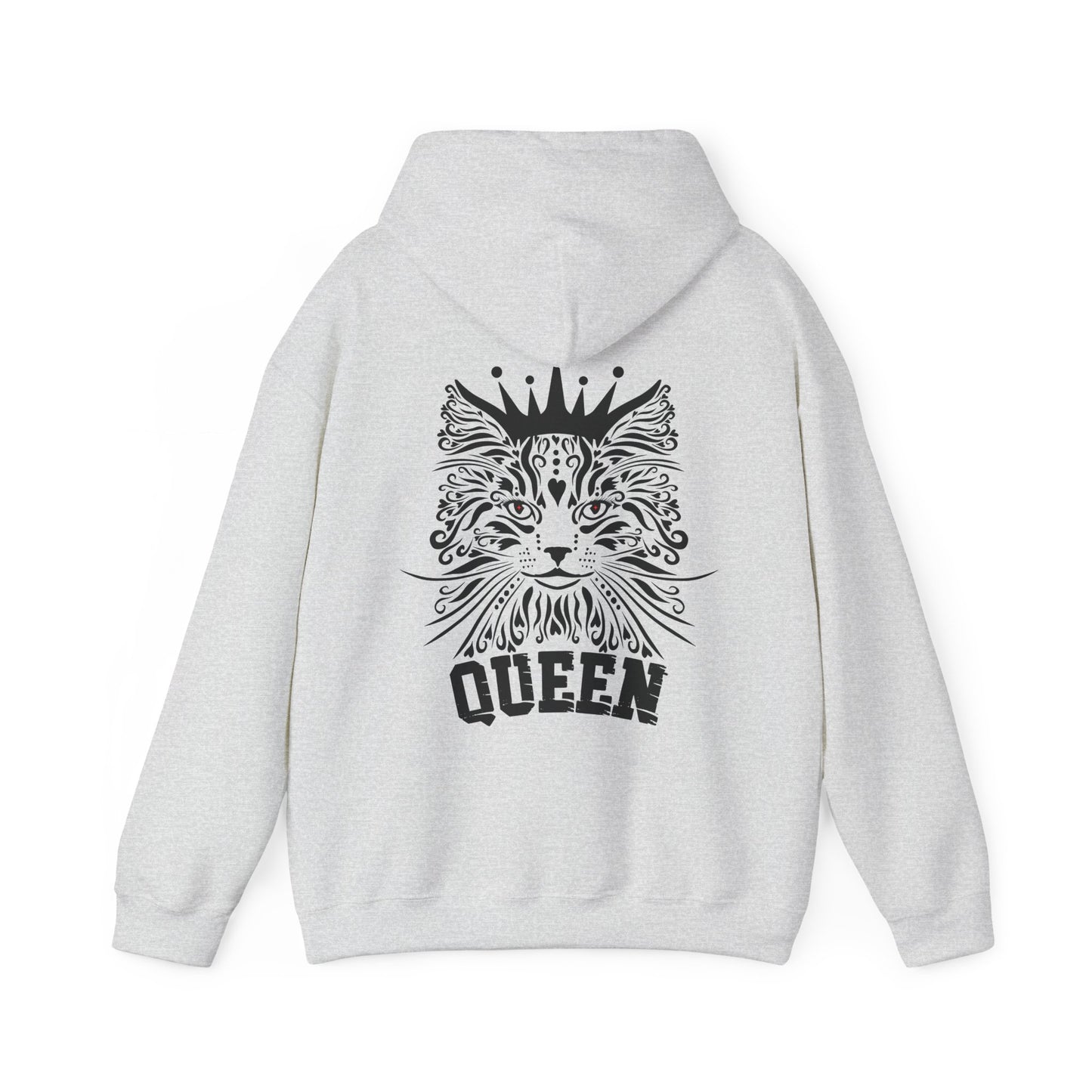 Cat Hooded Sweatshirt: Queen Cat Graphic Hoodie