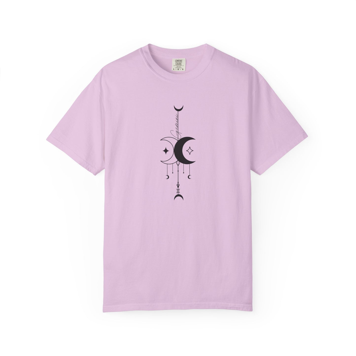Gemini Celestial T-Shirt: Twin Moon Comfort Colors Tee