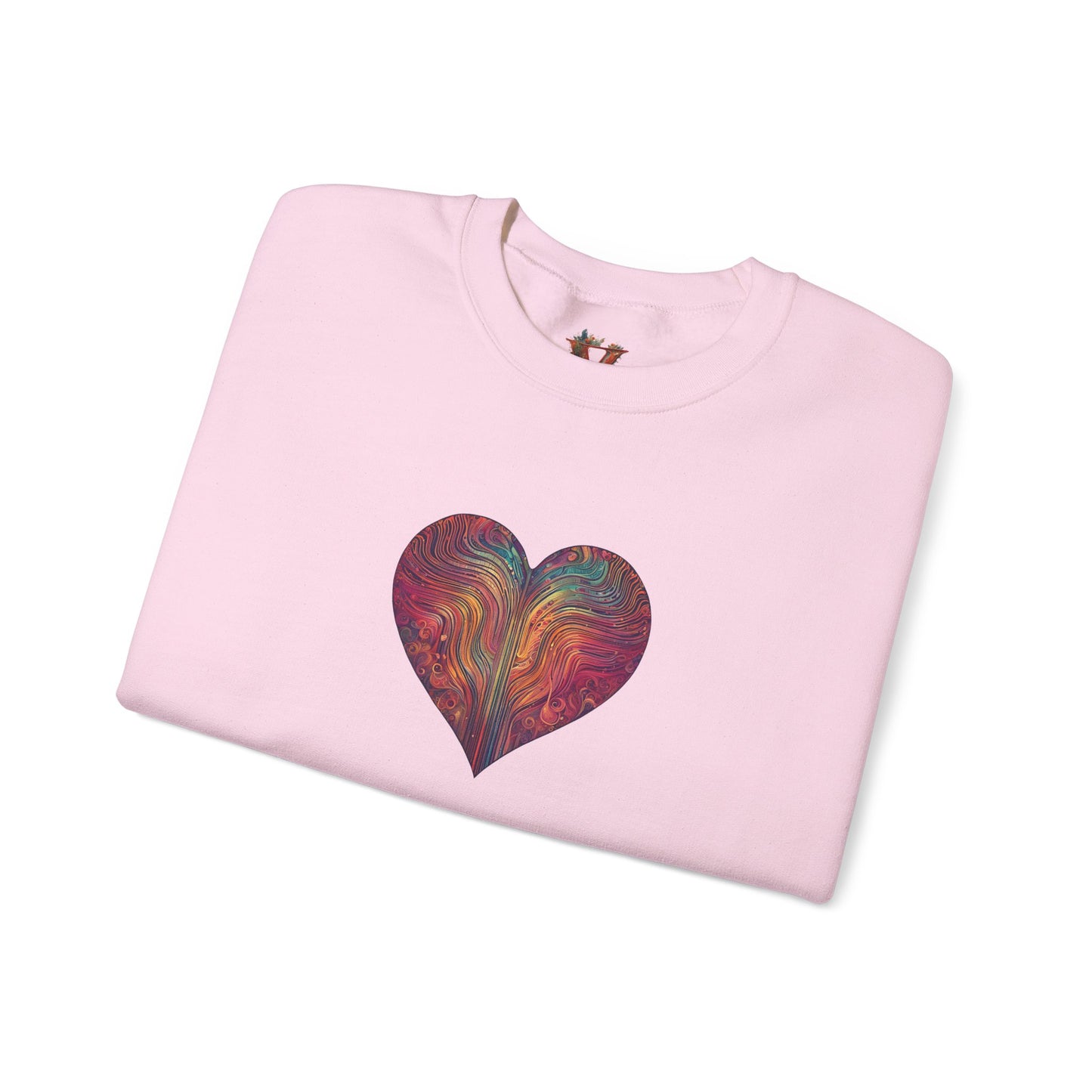 Multicolored Heart Sweatshirt With X.O.X.O Sleeve - Classic Fit