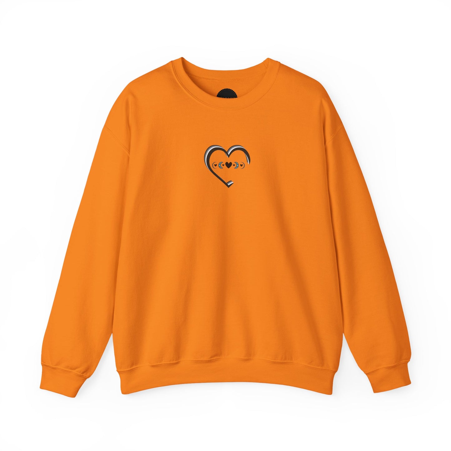 3D Moon Phase Heart Sweatshirt: Celestial Shirt