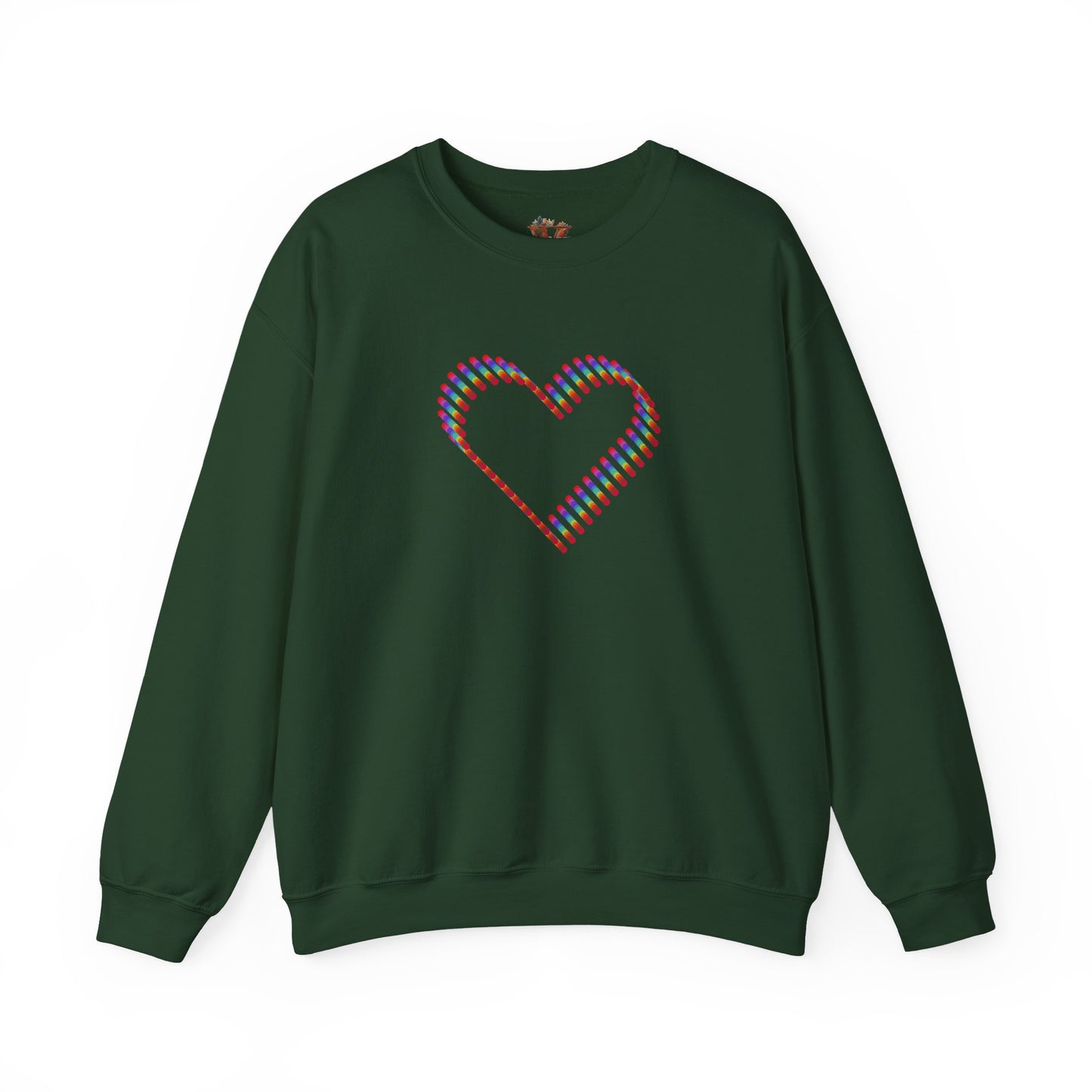Rainbow Heart Sweatshirt: Autumn Pride Crewneck