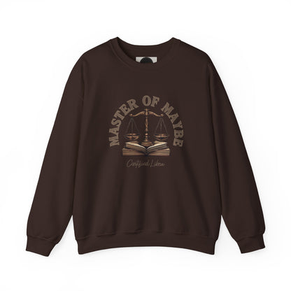 Sarcastic Libra Sweatshirt: Master of Maybe Shirt