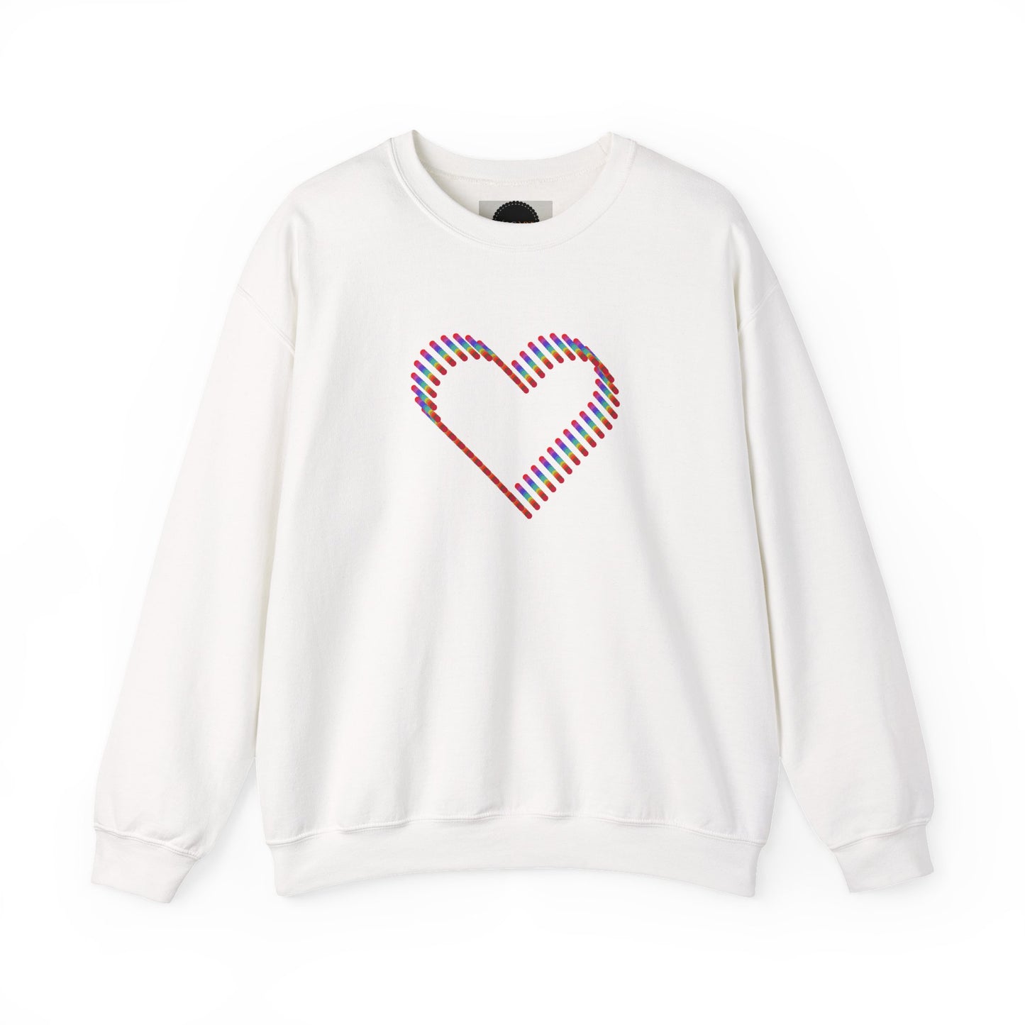 Rainbow Heart Sweatshirt: Autumn Pride Crewneck