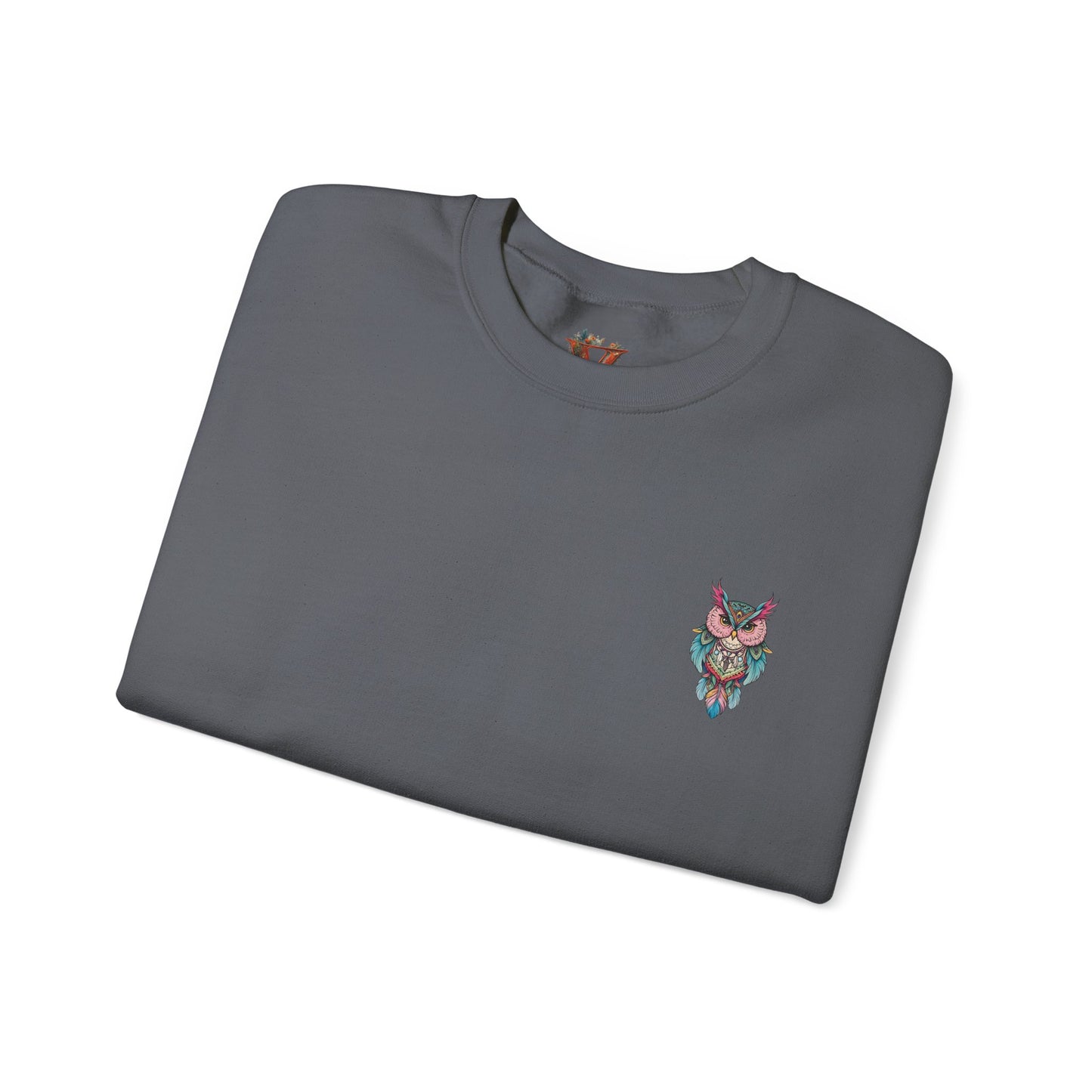 Grumpy Glow Owl Crewneck Sweatshirt - Soft And Warm