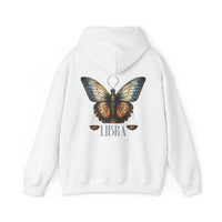 Libra Zodiac Hoodie with Butterfly and Scale Symbol Design