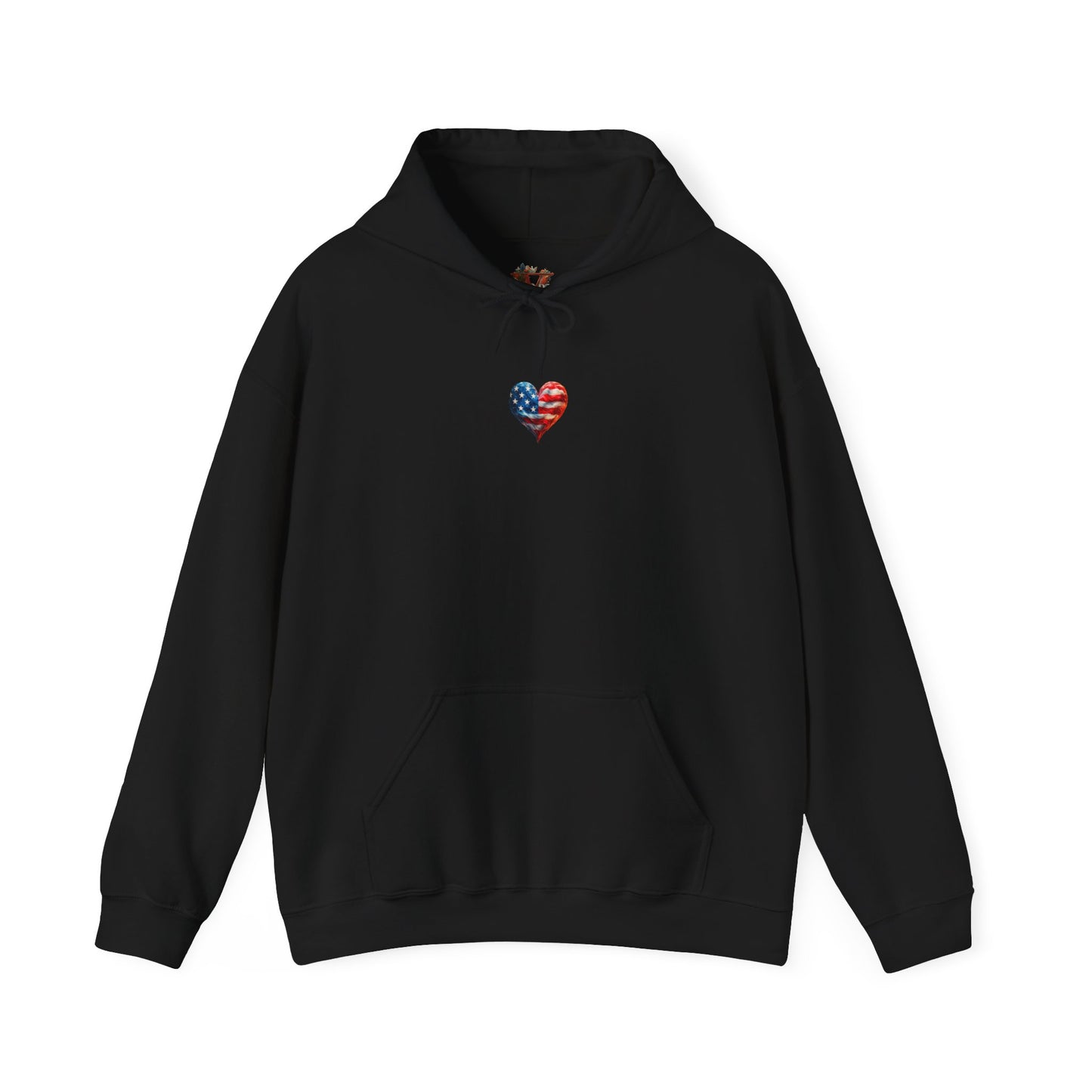 USA Flag Heart Hoodie – Patriotic Style