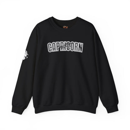 Capricorn Sweatshirt: Zodiac Crewneck with Sleeve Detail