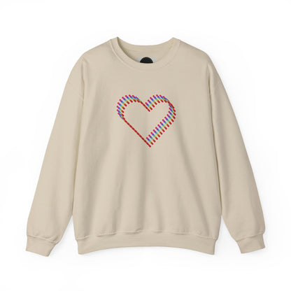 Rainbow Heart Sweatshirt: Autumn Pride Crewneck