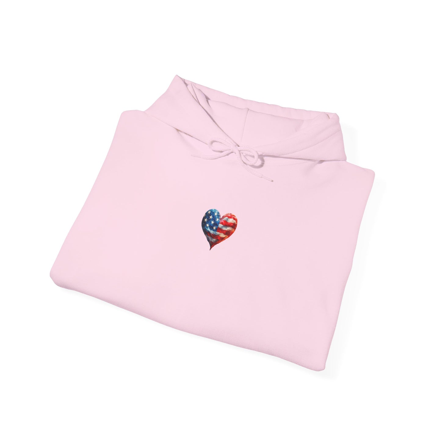 USA Flag Heart Hoodie – Patriotic Style