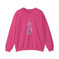 Leo Zodiac Pastel Lettering Sweatshirt – Cozy Astrology-Inspired