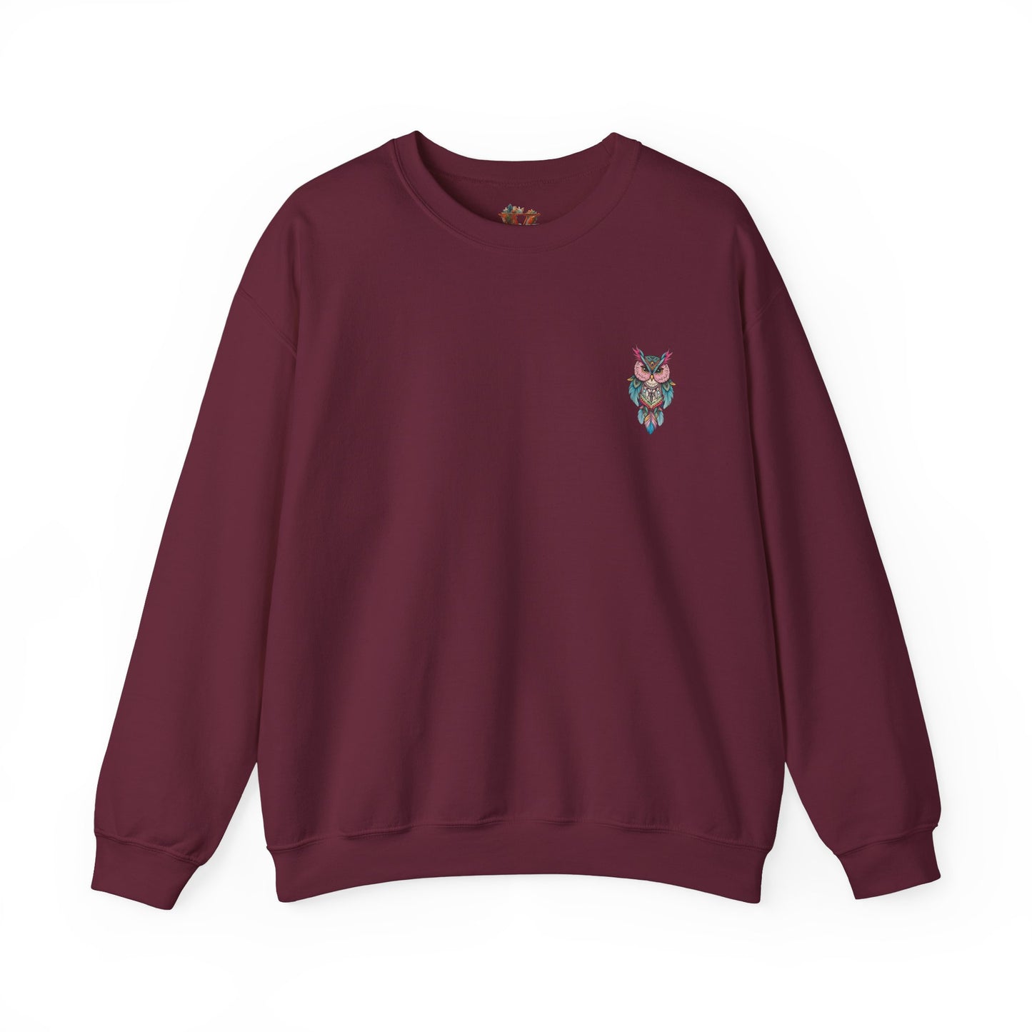 Grumpy Glow Owl Crewneck Sweatshirt - Soft And Warm