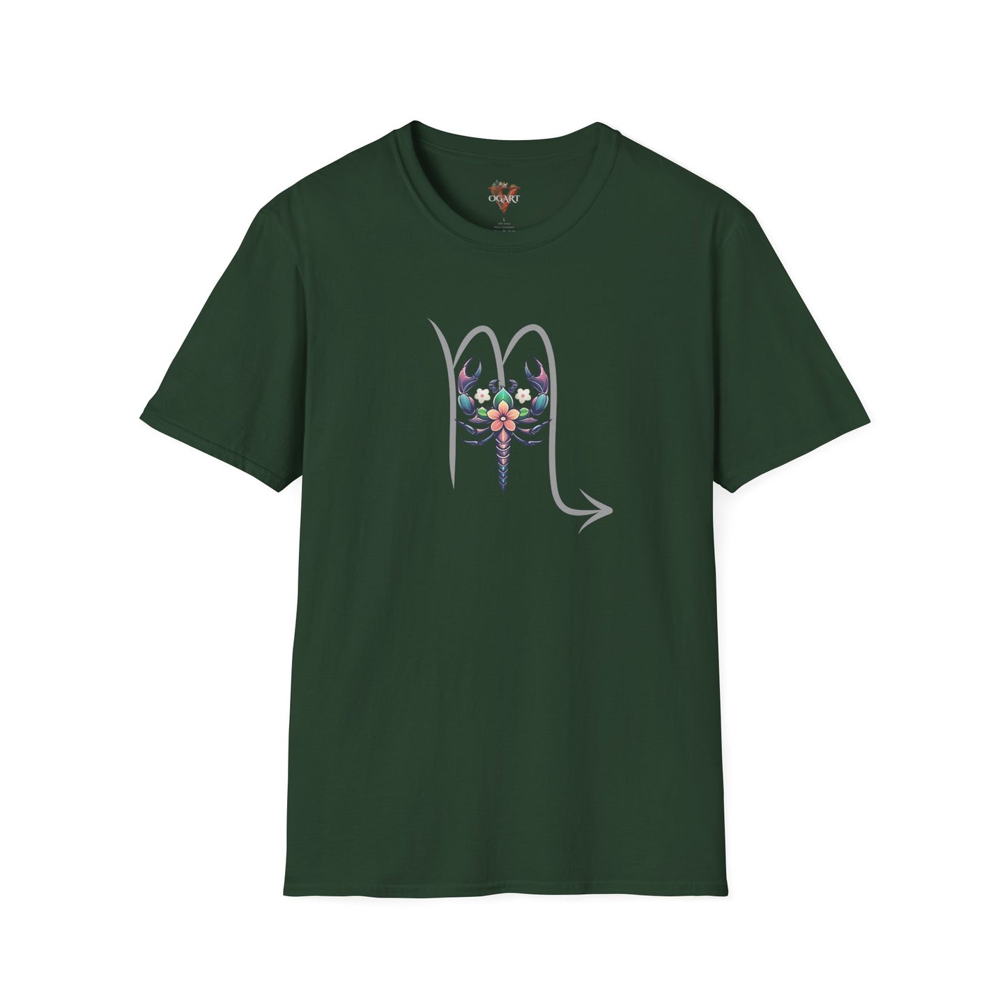 Scorpio Floral Emblem T-Shirt – Zodiac Scorpion Design