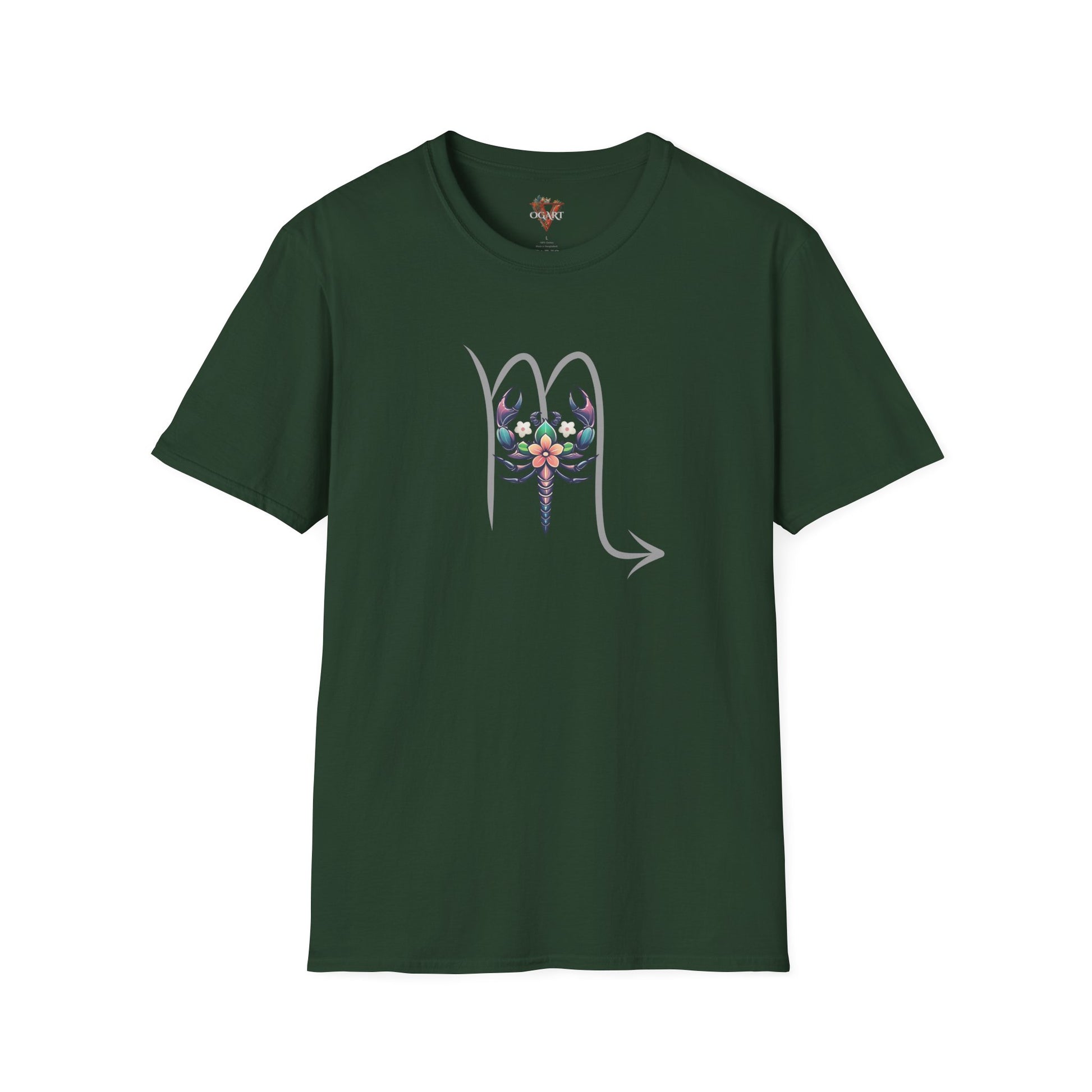 Scorpio Floral Emblem T-Shirt – Zodiac Scorpion Design