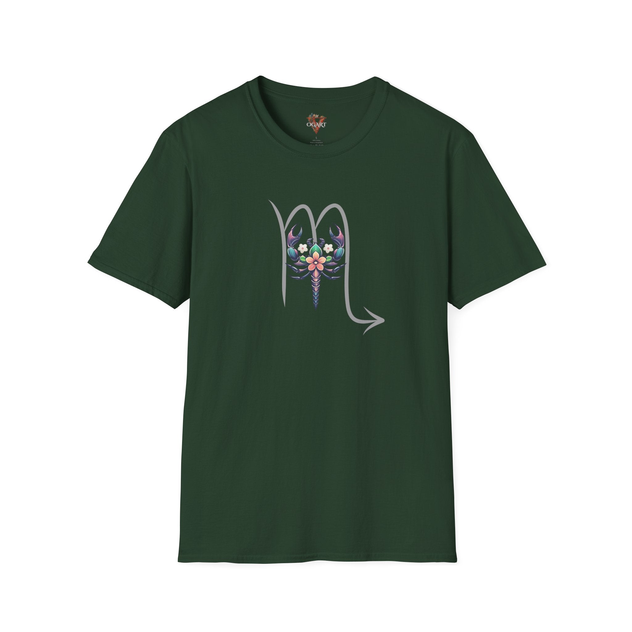 Scorpio Floral Emblem T-Shirt – Zodiac Scorpion Design