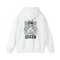 Queen Cat Hoodie with Mawjesty Text for Cat Lovers