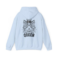 Queen Cat Hoodie with Mawjesty Text for Cat Lovers