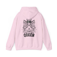 Queen Cat Hoodie with Mawjesty Text for Cat Lovers