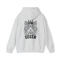 Queen Cat Hoodie with Mawjesty Text for Cat Lovers