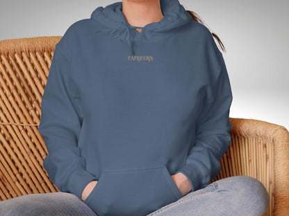 Capricorn Zodiac Hoodie: Back Print - Birthday Gift