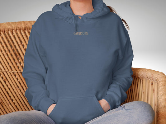 Capricorn Zodiac Hoodie: Back Print - Birthday Gift