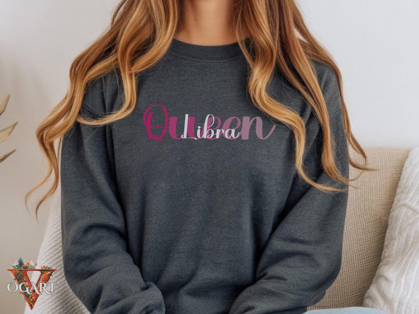 Queen Libra Sweatshirt: Zodiac Astrology Crewneck