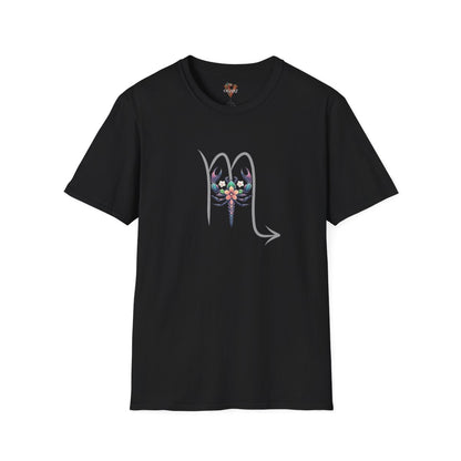 Scorpio Zodiac T-Shirt: Floral Astrology, Boho Horoscope Gift