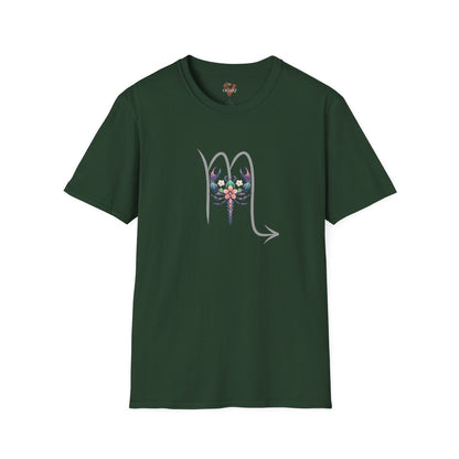 Scorpio Zodiac T-Shirt: Floral Astrology, Boho Horoscope Gift