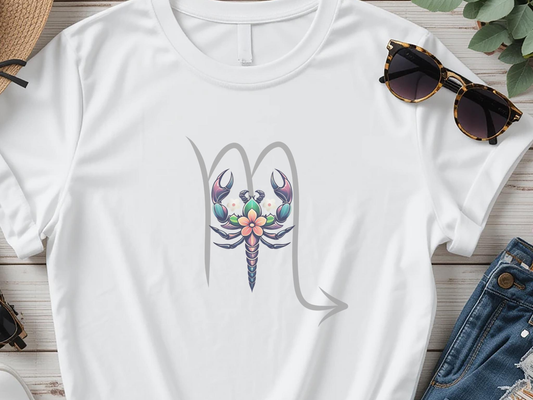 Scorpio Zodiac T-Shirt: Floral Astrology, Boho Horoscope Gift