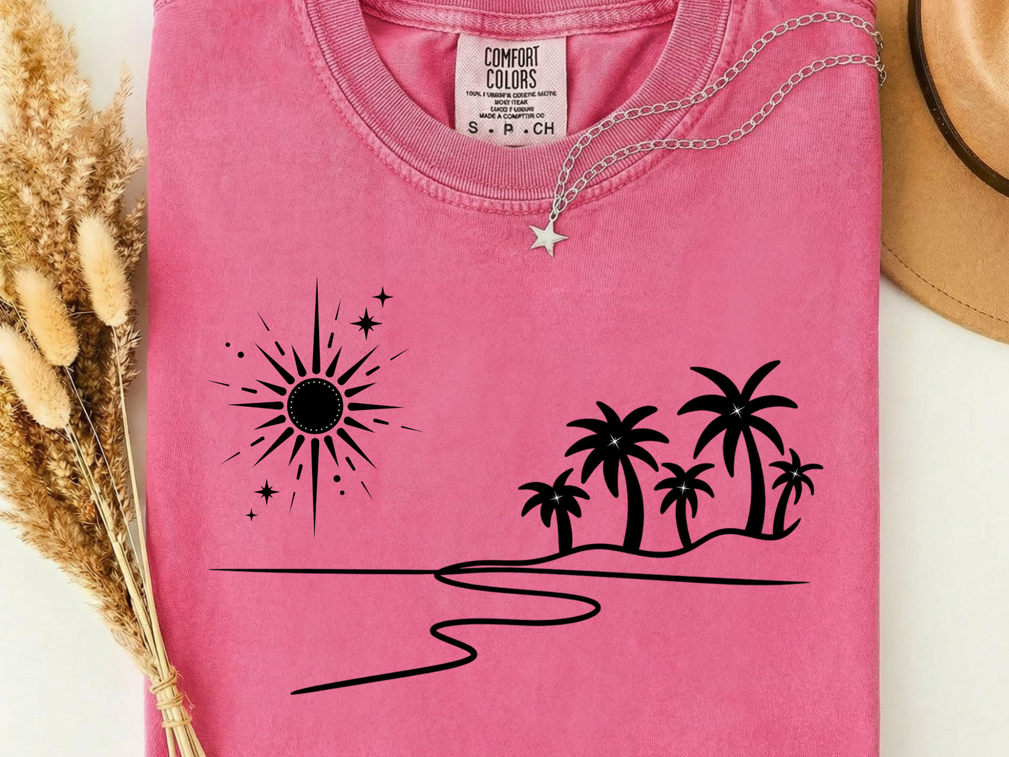 Celestial Beach Comfort Colors Shirt: Summer Graphic Tee