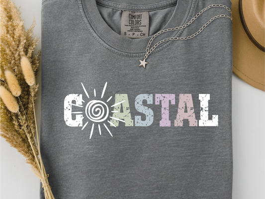 Coastal Graphic Tee: Comfort Colors Beach Summer Shirt