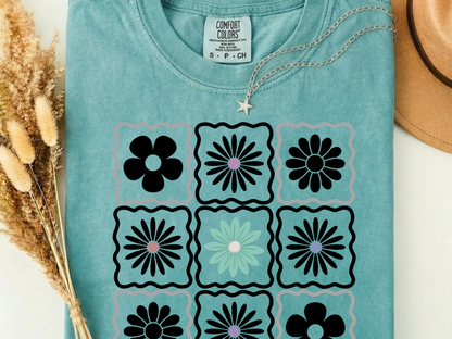 Trendy Boho Floral T-Shirt: Comfort Colors Summer Tee