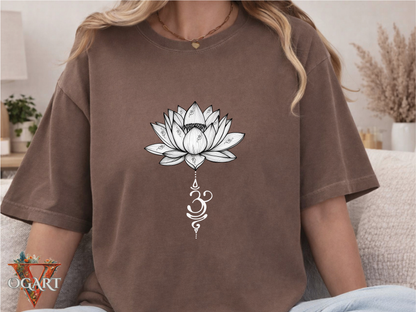 Lotus Flower Om Yoga T-Shirt: Spiritual Boho Chakra Tee