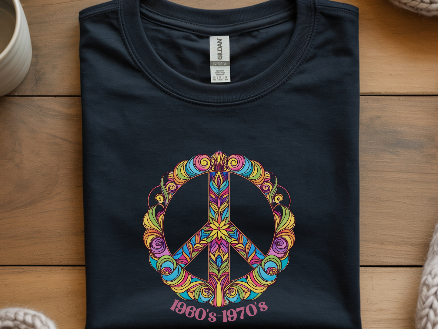 Retro Peace Graphic Tee: 60s 70s Hippie Style