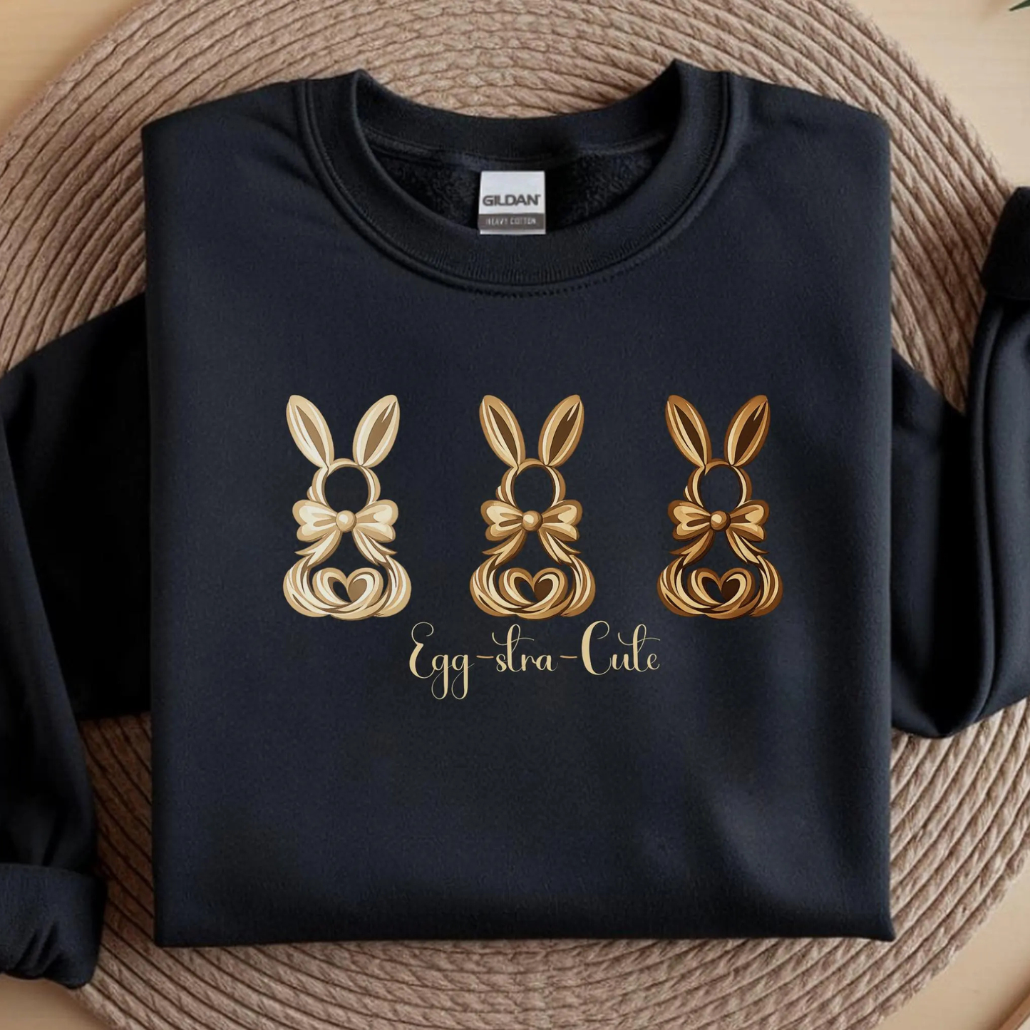 Bunny Trio Sweatshirt: Egg-stra Cute Rabbit Shirt