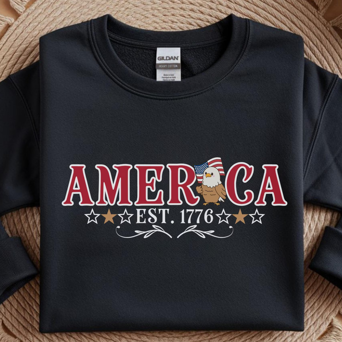 Patriotic America Eagle Sweatshirt: 1776 USA Flag 250 Years Of Freedom Shirt
