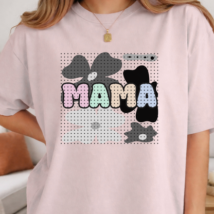 Mama Floral Shirt: Comfort Colors Pastel Mom Shirt